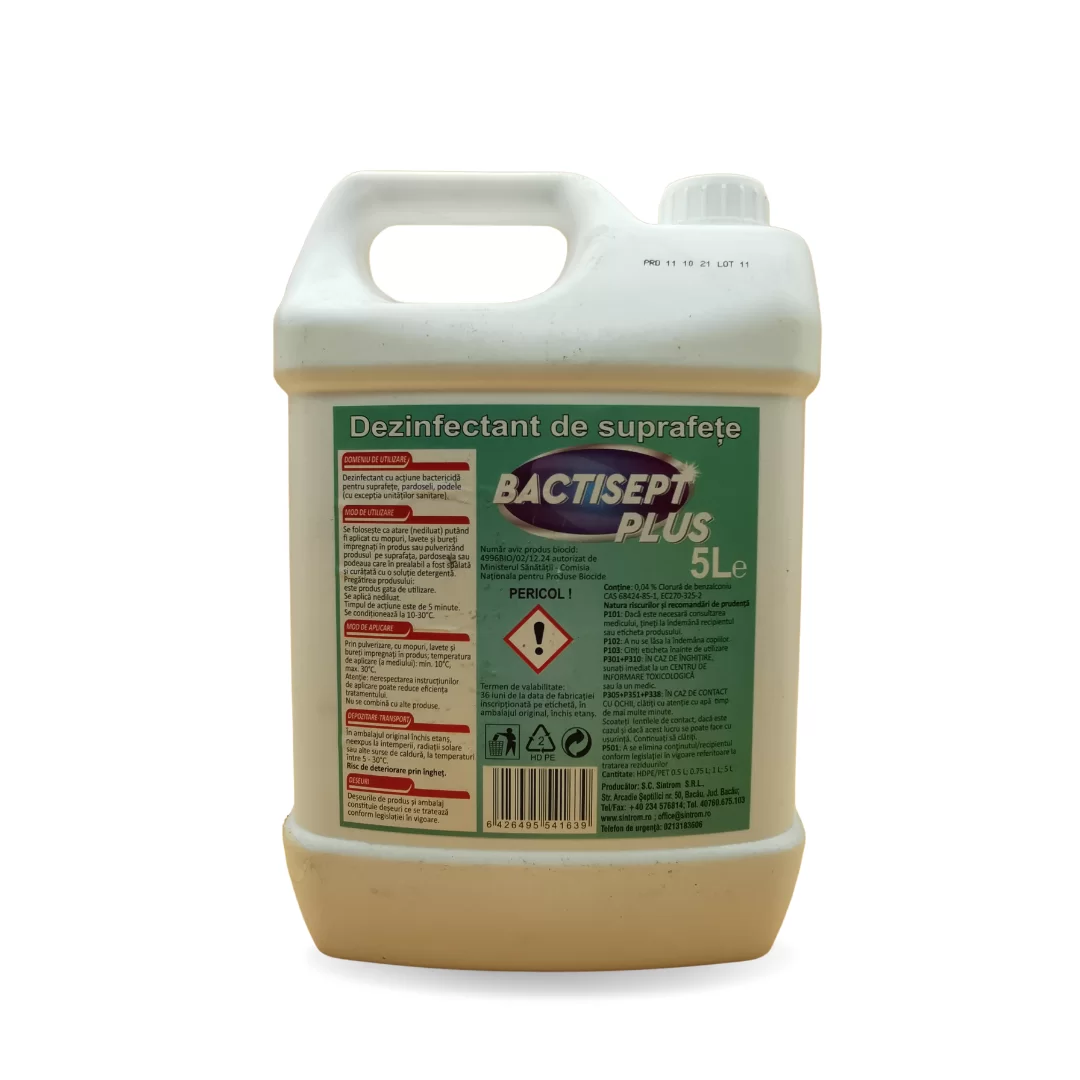 Baie - Bactisept Solutie pentru suprafete Plus, 5L
