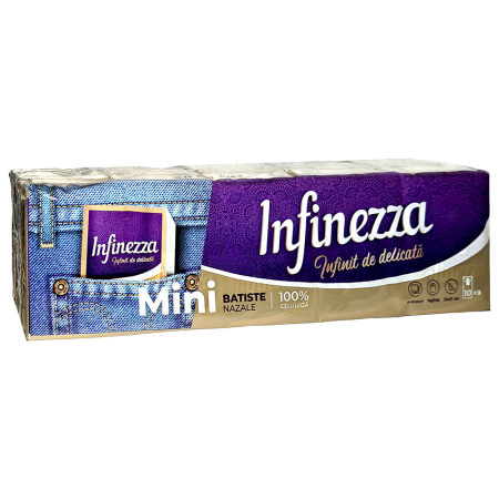 Servetele Umede - Batiste nazale Infinezza Mini Pocket 4 straturi – 10 pachete/set