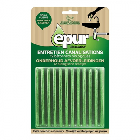 Desfundat tevi - Betisoare bio scurgere baie si bucatarie EPUR 12*2g