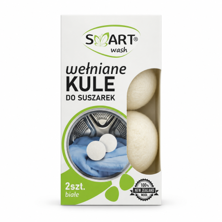 Detergent rufe - Bile din Lână pentru Uscător Rufe Smart Wash 2 bucăți