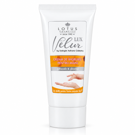 Ingrijire Personala - Crema de Ingrijire pentru Maini cu Galbenele si Glicerina Velur Lux Lotus Cosmetics 150 ml