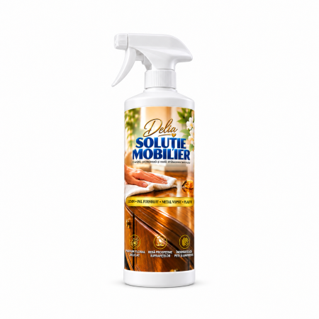 Solutii curatare mobila - Delia Solutie Profesionala Mobilier 500 g Curata Protejeaza si Reda Stralucirea Lemnului