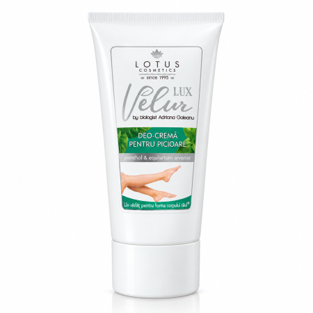 Ingrijire picioare - Deo-Crema pentru Picioare cu Mentol si Equisetum Arvense Velur Lux Lotus Cosmetics 150 ml