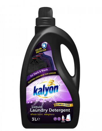 Rufe - Detergent de rufe lichid Kalyon Black&Dark, 3000ml, 50 spalari