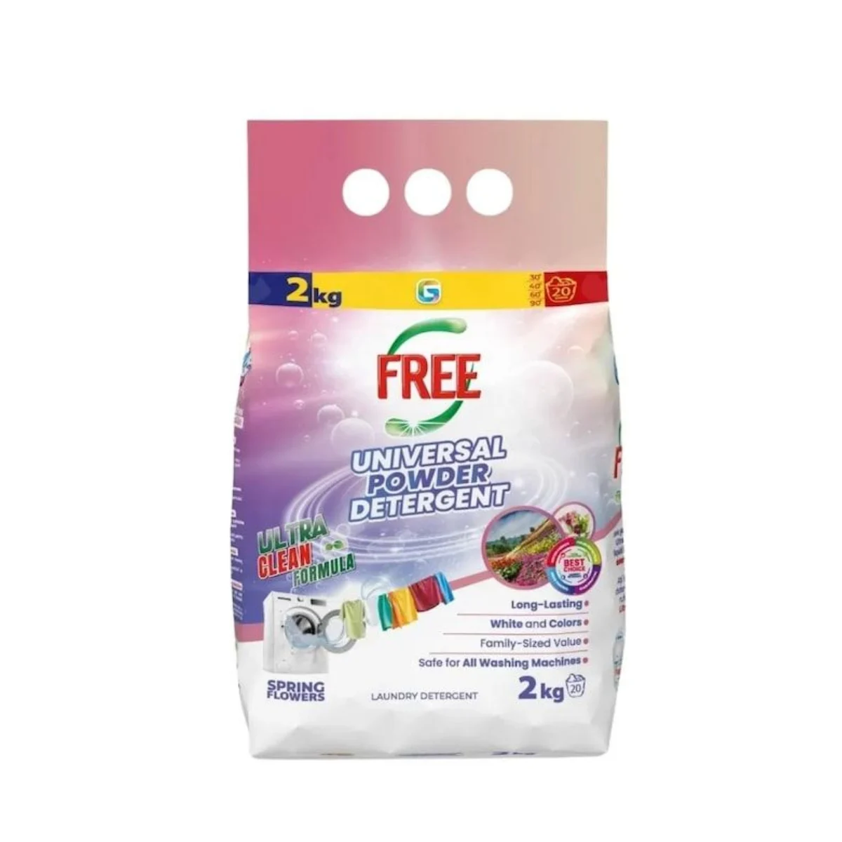 Rufe - Detergent de Rufe Pudra Universal Spring Flowers Free 2 kg 20 spalari