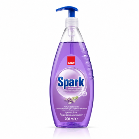 Bucatarie - Detergent de vase cu pompita Sano Spark Lavanda 700 ml