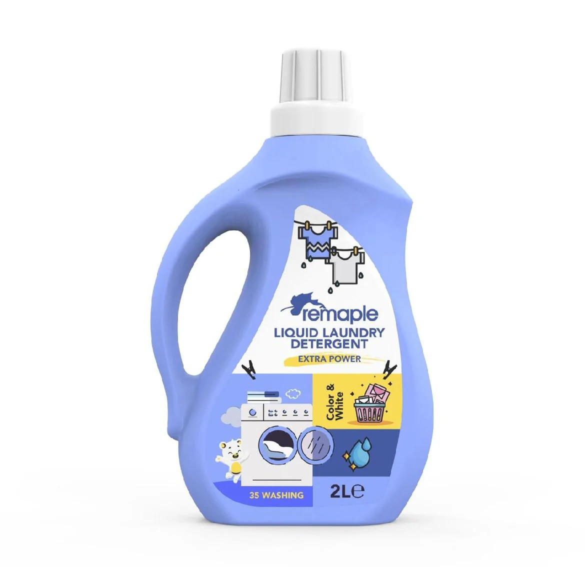 Detergent rufe - Detergent Gel Concentrat Extra Power Rufe Albe si Colorate Remaple 2L