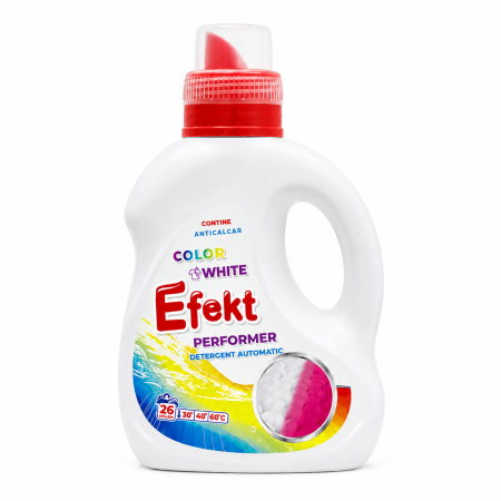 Detergent rufe - Detergent Gel pentru Rufe Albe si Colorate Efekt Performer 910 ml