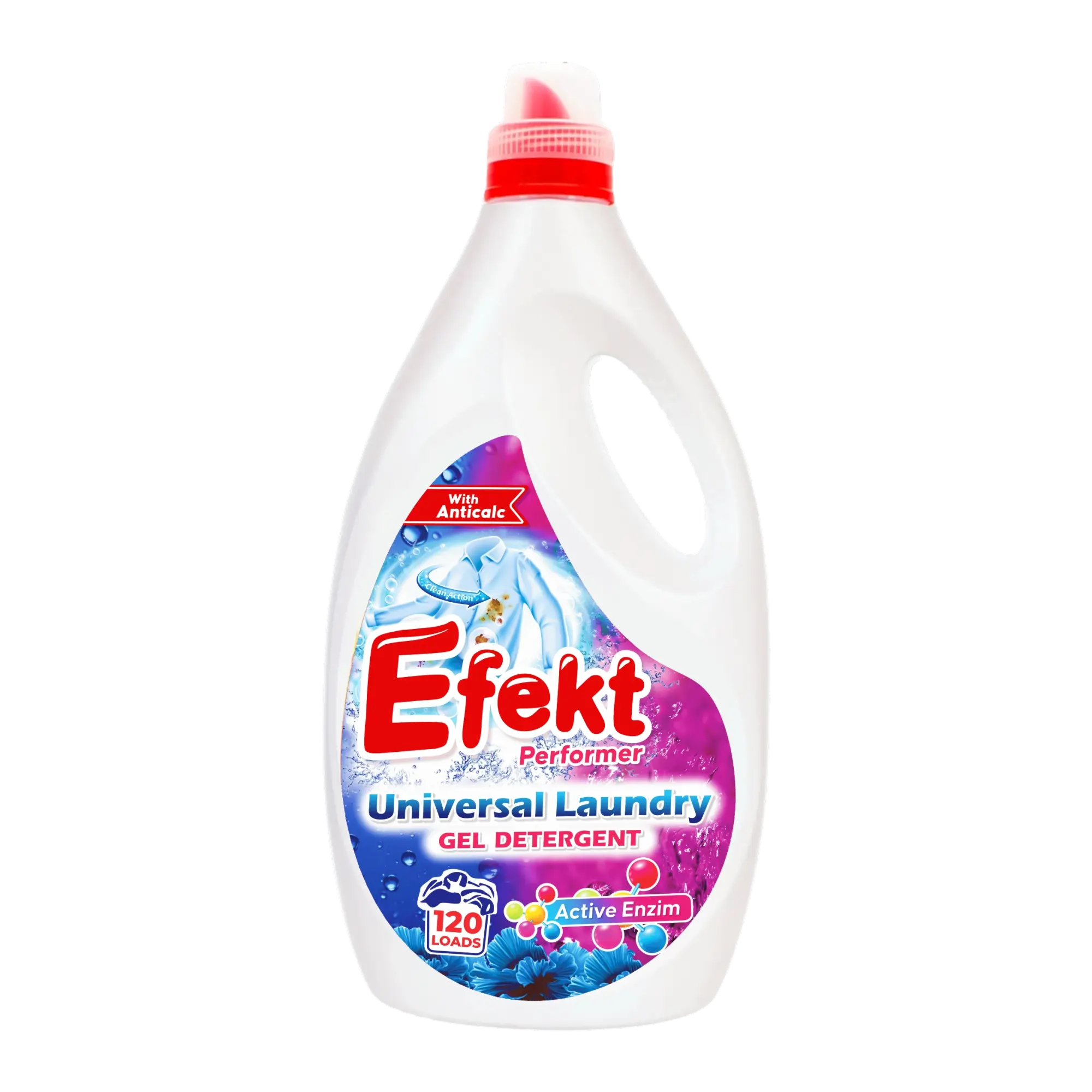 Detergent rufe - Detergent gel pentru rufe, Universal, 120 spălări, Efekt Performer