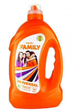 Detergent rufe - Detergent lichid Gel pentru rufe Family Color 100 spalari 4L