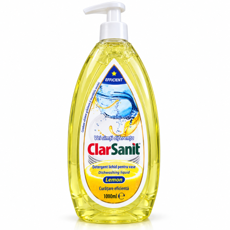 Detergent vase - Detergent Lichid pentru Vase ClarSanit Efficient Lemon 1 L