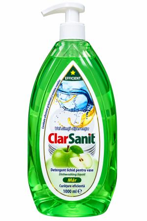 Bucatarie - Detergent Lichid pentru Vase ClarSanit Efficient Măr 1 L