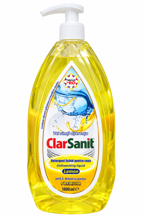 Bucatarie - Detergent Lichid pentru Vase Premium ClarSanit Lemon pH 5.5 1 L