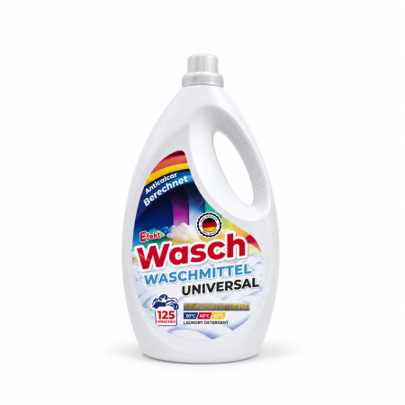 Detergent Lichid Universal pentru Rufe cu Anticalcar 125 Spalari Efekt Wasch 5 L