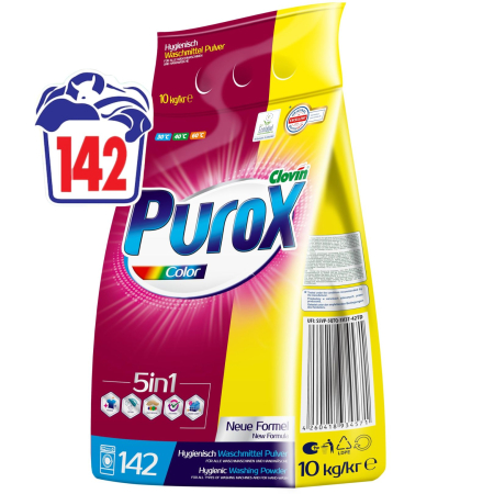 Rufe - Detergent rufe pudra Color Purox 10 kg 142 spalari