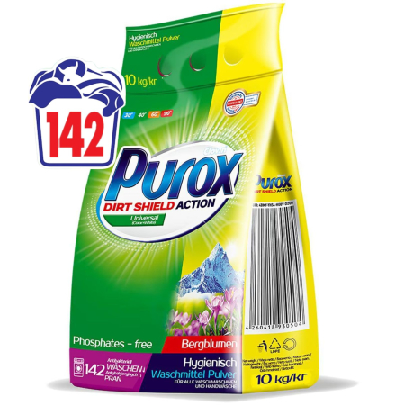 Rufe - Detergent rufe pudra Universal Purox 10 kg 142 spalari