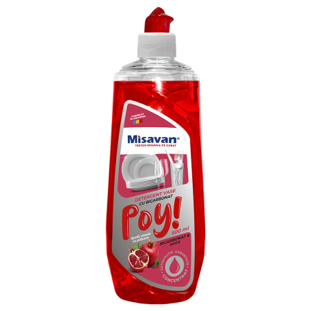 Bucatarie - Detergent vase POY cu bicarbonat si rodie 500ml