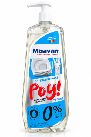 Bucatarie - Detergent Vase POY ZERO Misavan 750 ml fara Parfum si Coloranti