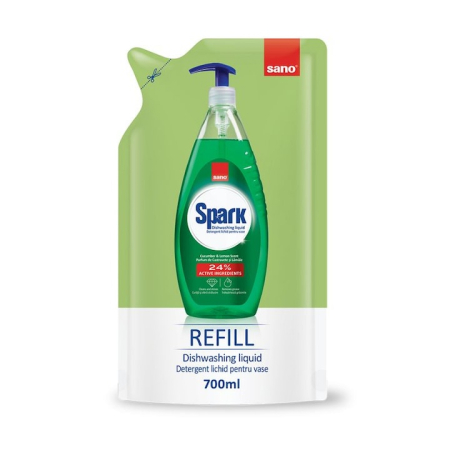 Detergent vase - Detergent Vase Sano Spark Castravete Rezerva 700 ml
