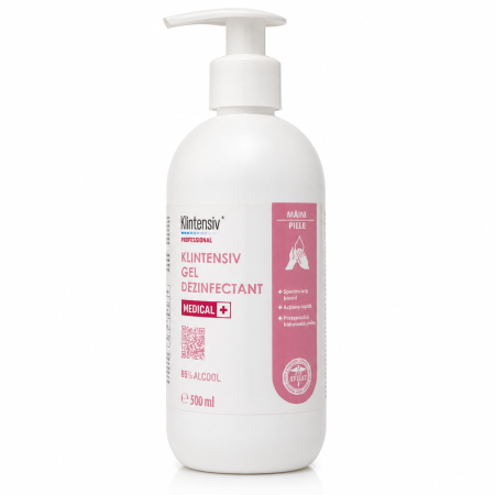 Igiena casei - Gel Dezinfectant Medical Profesional pentru Maini 85% Alcool Klintensiv 500 ml