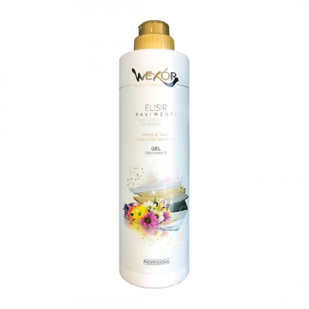 Solutii parchet pardoseli - Gel Wexor pentru pardoseli igienizant puternic parfumat Monoi di Thaiti Lime & Fiori del Brasile 750ml