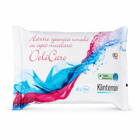 Hartie igienica - Hartie igienica umeda Biodegradabila cu Apa Micelara 40 buc