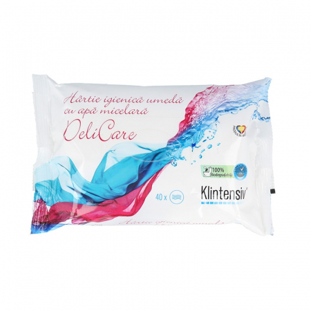 Hartie igienica - Hartie igienica umeda Biodegradabila cu Apa Micelara 40 buc