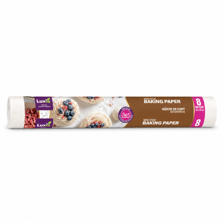 Hartie pentru Copt Dublu Siliconata Alba Luxia 8 mx38 cm