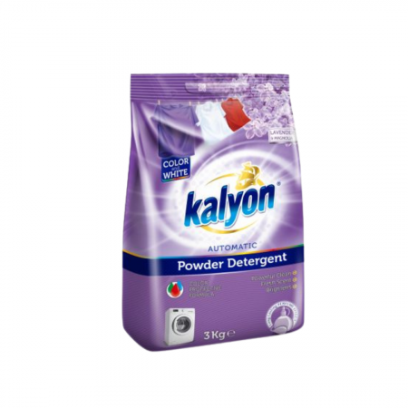 Rufe - KALYON Detergent praf rufe 3kg Automat Color&White Lavander&Magnolia