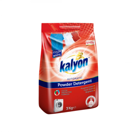 Detergent rufe - KALYON Detergent praf rufe 3kg Automat Color&White Lovely