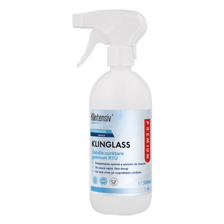 Solutii geamuri - Klinglass RTU soluție PROFESIONALĂ pentru curățare geamuri, 500 ml