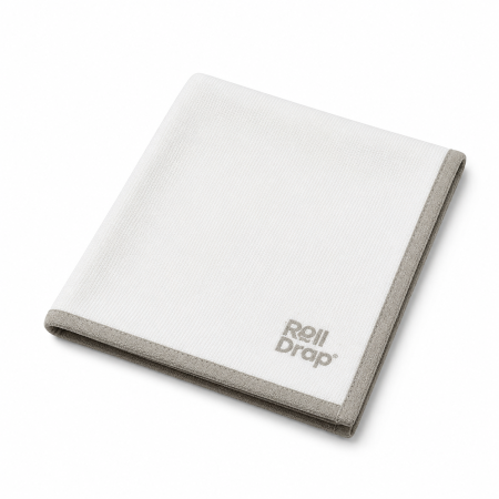Igiena casei - Laveta Premium fara Scame Alb cu Margini Gri Roll Drap 40 x 64 cm