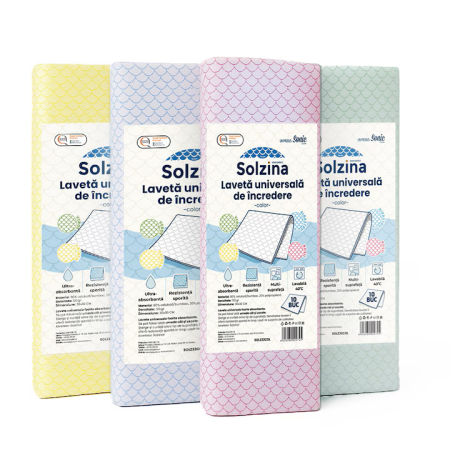Lavete praf - Laveta Universala Solzina 30×30 cm 10 buc Ultra Absorbante, Rezistente, Reutilizabile, Fara Scame Diverse Culori
