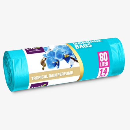 Saci menajeri - Luxia Saci Menajeri Aromă Tropical Rain 60L 14buc