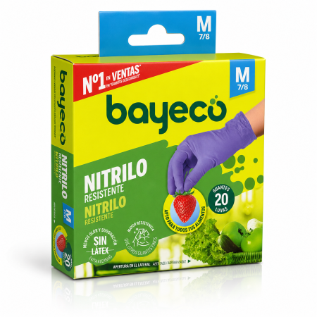 Manusi - Manusi de Unica Folosinta din Nitril Bayeco Mov Marimea M 20 Bucati