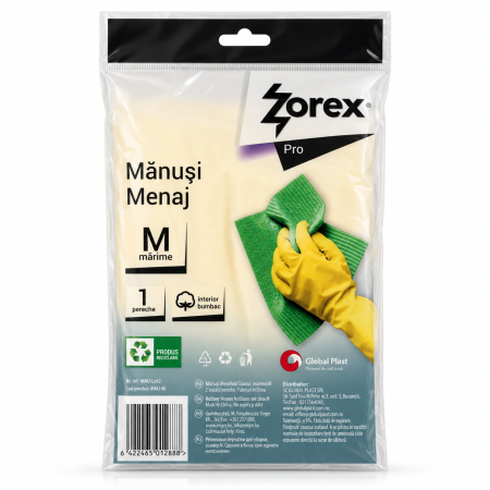 Manusi menaj cu interior din bumbac marimea M Zorex Pro 1 pereche