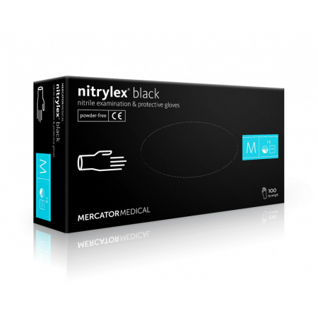 Saci menajeri - Manusi nitril Basic black, M