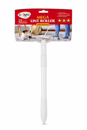 Mega Rolă Adezivă Smart Clean pentru Scame și Păr de Animale cu Mâner Extensibil 115 cm [1]