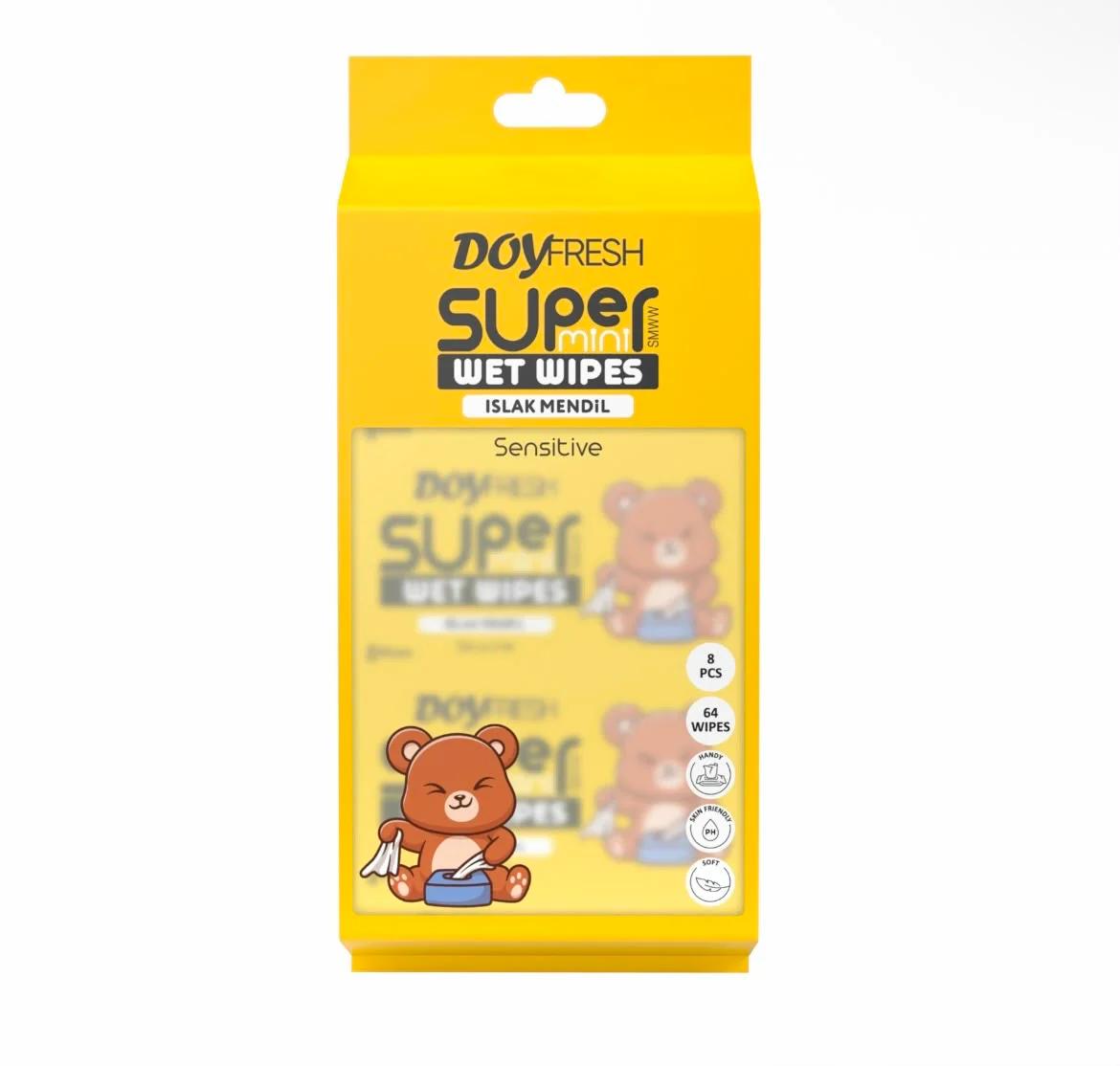 Ingrijire Personala - Mini servetele umede de buzunar Doyfresh Yellow 8 pachete x 8 bucati