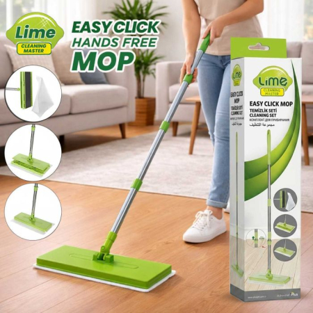 Mop cu Prindere Rapidă Easy Click Fibril Lime pentru curățenie rapidă [4]