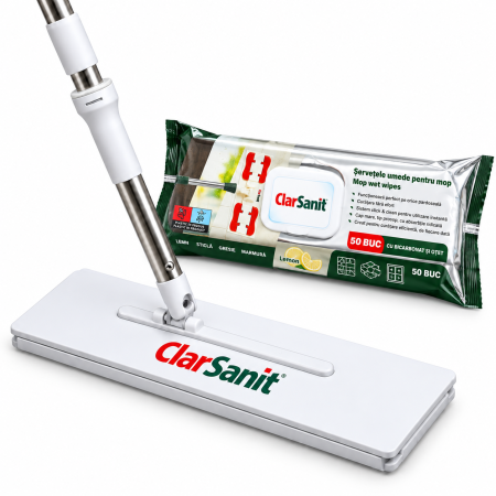 Galeti mopuri - Mop Premium ClarSanit MultiClean 360 Grade + 50 Servetele Umede GRATUIT