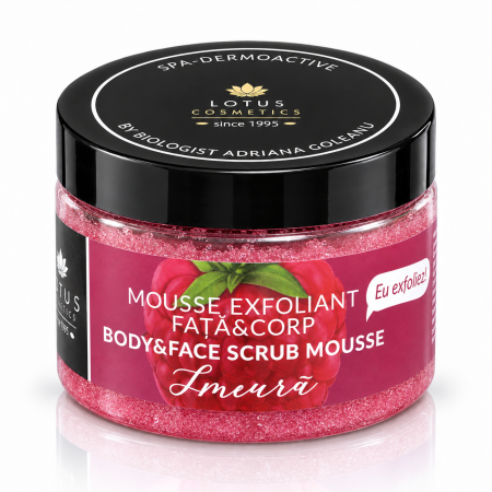 Ritualuri de Baie & SPA - Mousse Exfoliant pentru Fata si Corp cu Zmeura Lotus Cosmetics 250 ml