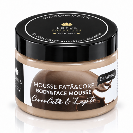 Ritualuri de Baie & SPA - Mousse Hidratant pentru Fata si Corp cu Ciocolata si Lapte Lotus Cosmetics 250 ml