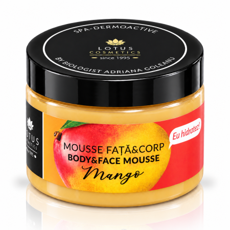 Mousse pentru Față și Corp - Mousse Hidratant pentru Fata si Corp cu Mango Lotus Cosmetics 250 ml