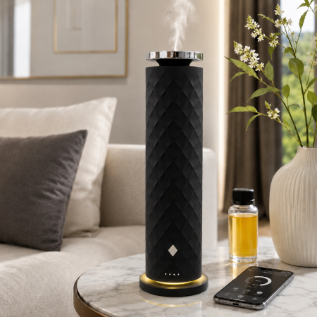 Nebulizator Profesional de Parfum la Rece PD10 cu Wi-Fi si Lumina Ambientala 120 ml Negru [1]