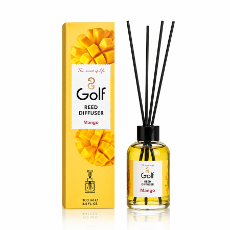 Igiena casei - Odorizant camera cu betisoare Mango Golf Cosmetics 110 ml