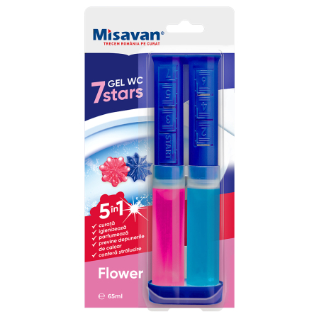 Igienizare Vas Toaleta - Odorizant Gel Toaleta 7Stars Flower Misavan 65 ml