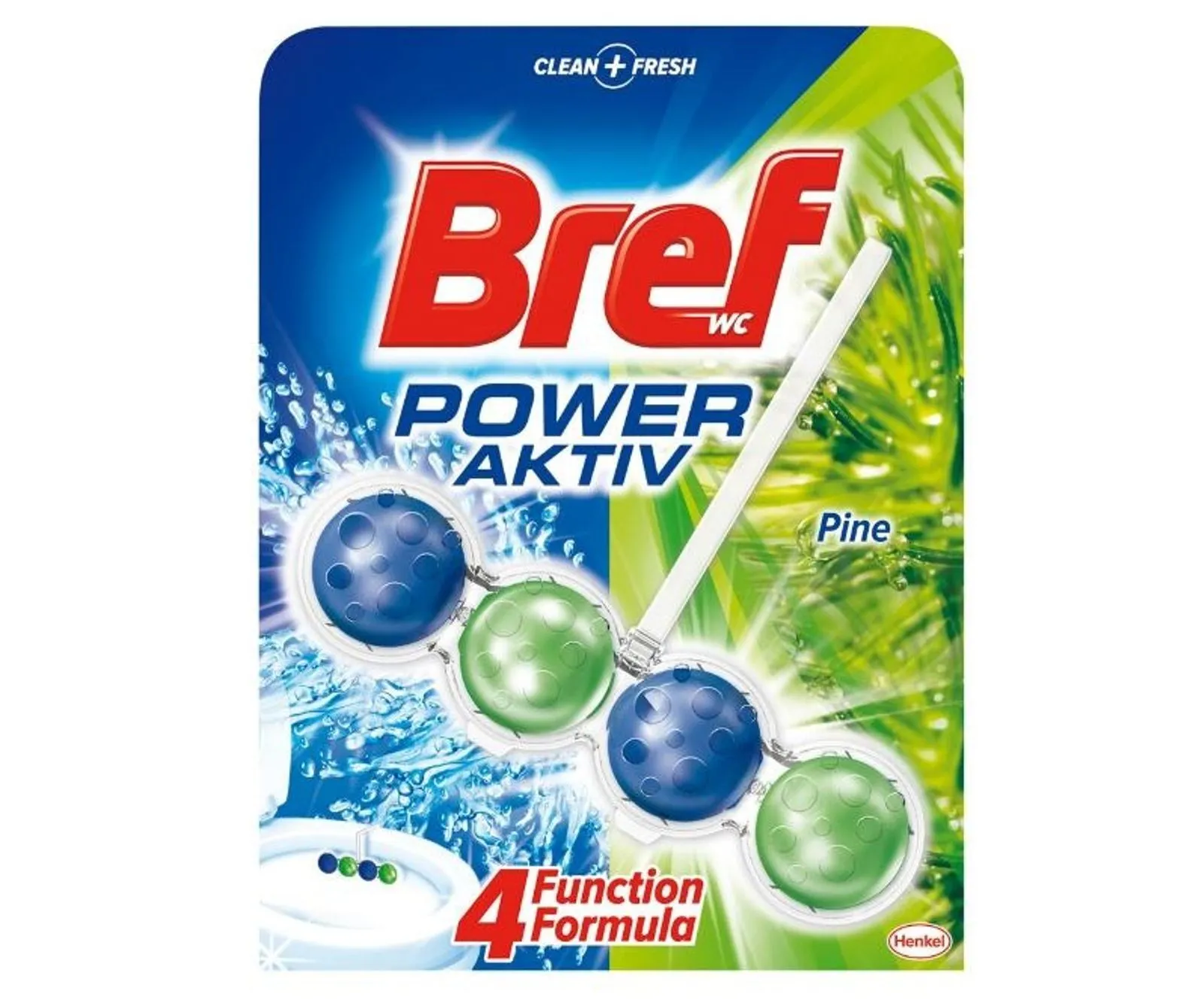 Baie - Odorizant Toaletă 4-în-1 50g Bref Power Aktiv Pin