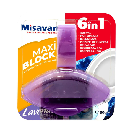 Odorizante baie - Odorizant toaleta Misavan Maxi Block Lavanda 60g