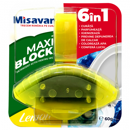 Baie - Odorizant toaleta Misavan Maxi Block Lemon 60g